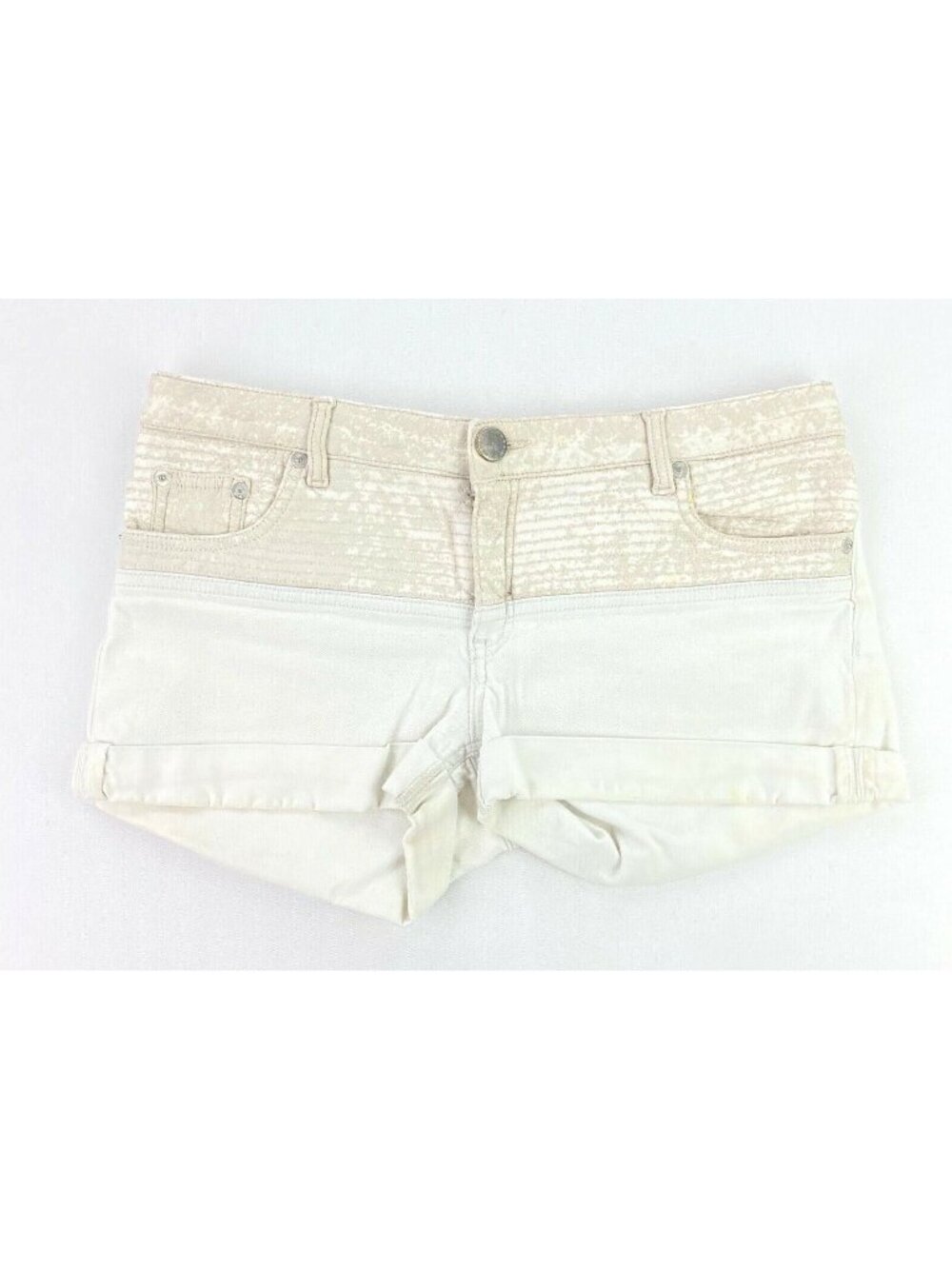 Maje Women’s Cotton Textured Shorts Beige/White • Size 32